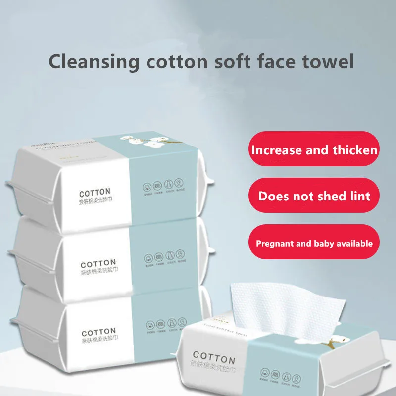 

3Packs Multipurpose Soft Thick Disposable Towel Facial Cleansing Cotton Tissue Wet Dry Wipes Makeup Remover Towel for Skincare