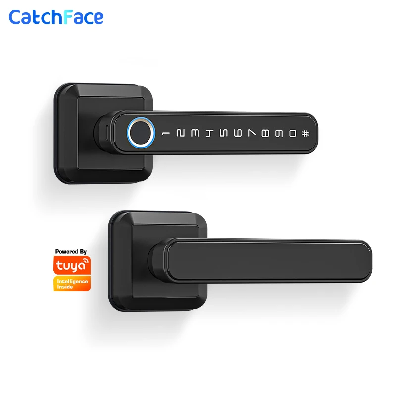 Tuya Fingerprint Digital Biometric Lock Wireless Bluetooth Password Smart Keyless Electronic Handle Door Lock Single Latch
Tuya Fingerprint Digital Biometric Lock Wireless Bluetooth Password Smart Keyless Electronic Handle Door Lock Single Latch