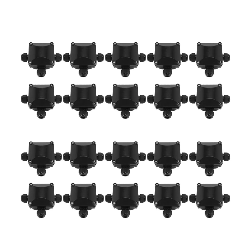 Promotion! 3-Way Junction Box, IP 68 Waterproof Connectors For Outdoor Lighting External Junction Box Pack Of 20 Black
Promotion! 3-Way Junction Box, IP 68 Waterproof Connectors For Outdoor Lighting External Junction Box Pack Of 20 Black