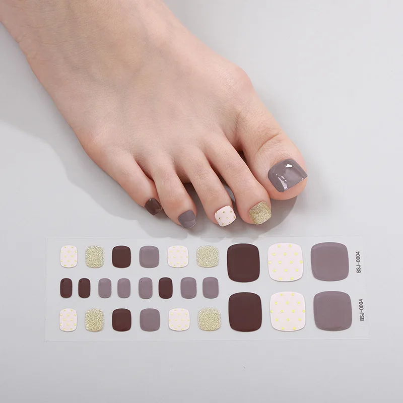 26Pcs Gel Nail Wraps Gel Toenail Patch 3D Phototherapy UV Lamp Full Cover Nail Semi-cured Toe Nail Sticker
26Pcs Gel Nail Wraps Gel Toenail Patch 3D Phototherapy UV Lamp Full Cover Nail Semi-cured Toe Nail Sticker