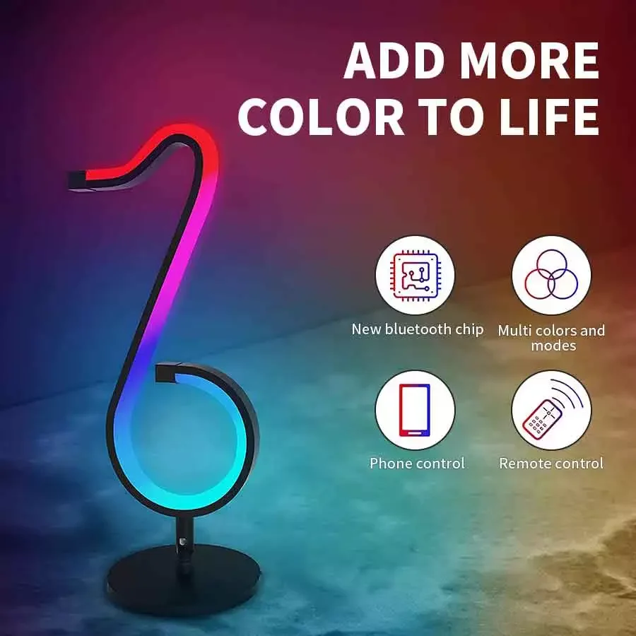 Control RGB Night Light Pickup Bluetooth Led Lights for Room Decoration Bedroom Wall Table Lamp Musical Note Gamer Gift
Control RGB Night Light Pickup Bluetooth Led Lights for Room Decoration Bedroom Wall Table Lamp Musical Note Gamer Gift