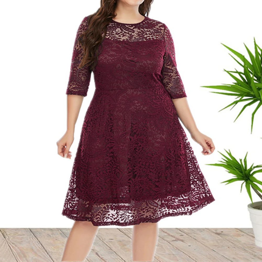 Новый Стиль XL ~ 5XL осеннее женское кружевное вечернее платье средней длины с круглым вырезом элегантное и приличное
Новый Стиль XL ~ 5XL осеннее женское кружевное вечернее платье средней длины с круглым вырезом элегантное и приличное