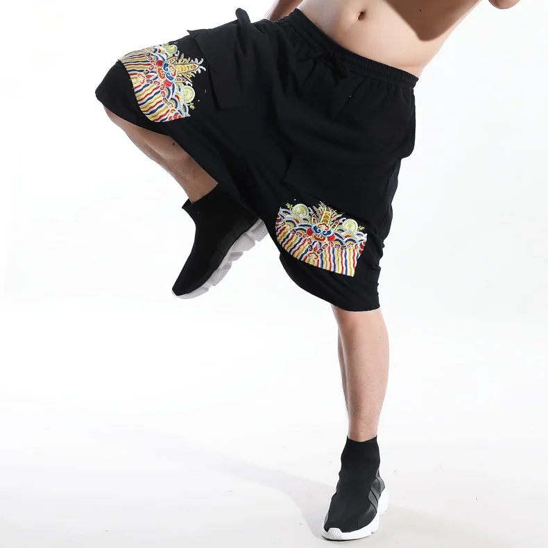 summer new Chinese style men's pants hanging crotch large size loose casual pants men wave grain embroidered cotton linen pants
summer new Chinese style men's pants hanging crotch large size loose casual pants men wave grain embroidered cotton linen pants