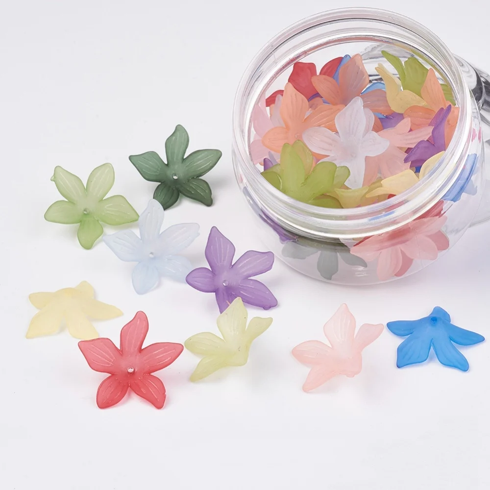 38PCS Transparent Acrylic Beads Flower Frosted Dyed Mixed Color 27x8mm Hole: 1.5mm about 38~40PCSs/box
38PCS Transparent Acrylic Beads Flower Frosted Dyed Mixed Color 27x8mm Hole: 1.5mm about 38~40PCSs/box