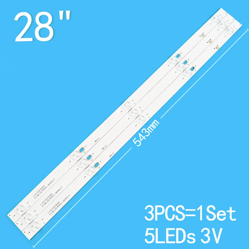 Suitable for Philco 28"LCD TV SJ.BK.D2750501-2835ES-F Ph28d27d Juc7.820.00153326 1.14.FD275005 backlight strip
Suitable for Philco 28"LCD TV SJ.BK.D2750501-2835ES-F Ph28d27d Juc7.820.00153326 1.14.FD275005 backlight strip