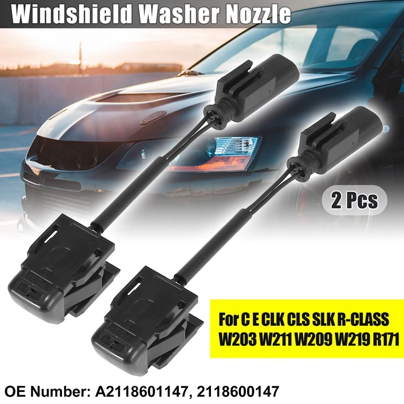 1Pair Windshield Washer Sprayer Nozzle Jet A2118601147 For Mercedes-Benz C E CLK CLS SLK R-CLASS W203 W211 W209 W219
1Pair Windshield Washer Sprayer Nozzle Jet A2118601147 For Mercedes-Benz C E CLK CLS SLK R-CLASS W203 W211 W209 W219