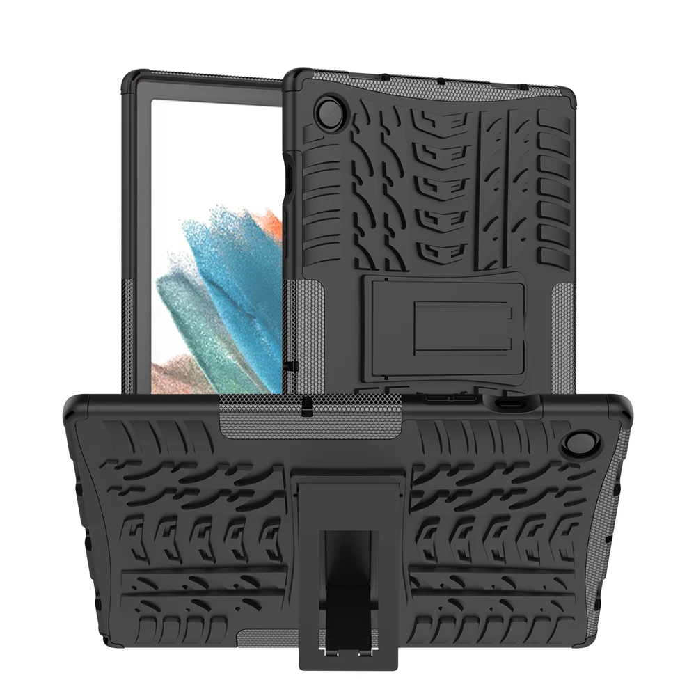 

PC+TPU Hybrid Armor Cover Case with Rear Kicstand for Samsung Galaxy Tab A8 2021 10.5" Tablet PC Model: SM-X200 SM-X205 Funda
