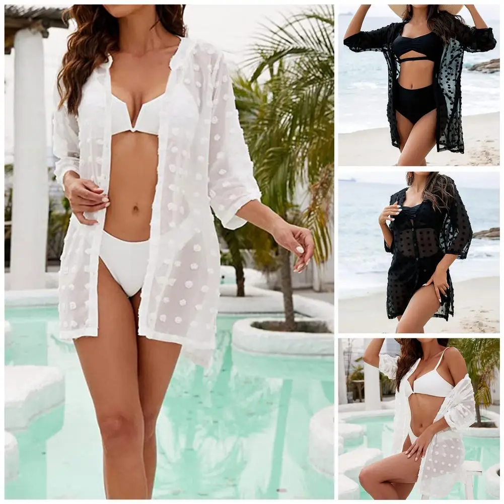 Swimsuit Cover Up Solid Color Loose Beachwear Sunscreen Bikini Cover Up for Vacation
Swimsuit Cover Up Solid Color Loose Beachwear Sunscreen Bikini Cover Up for Vacation