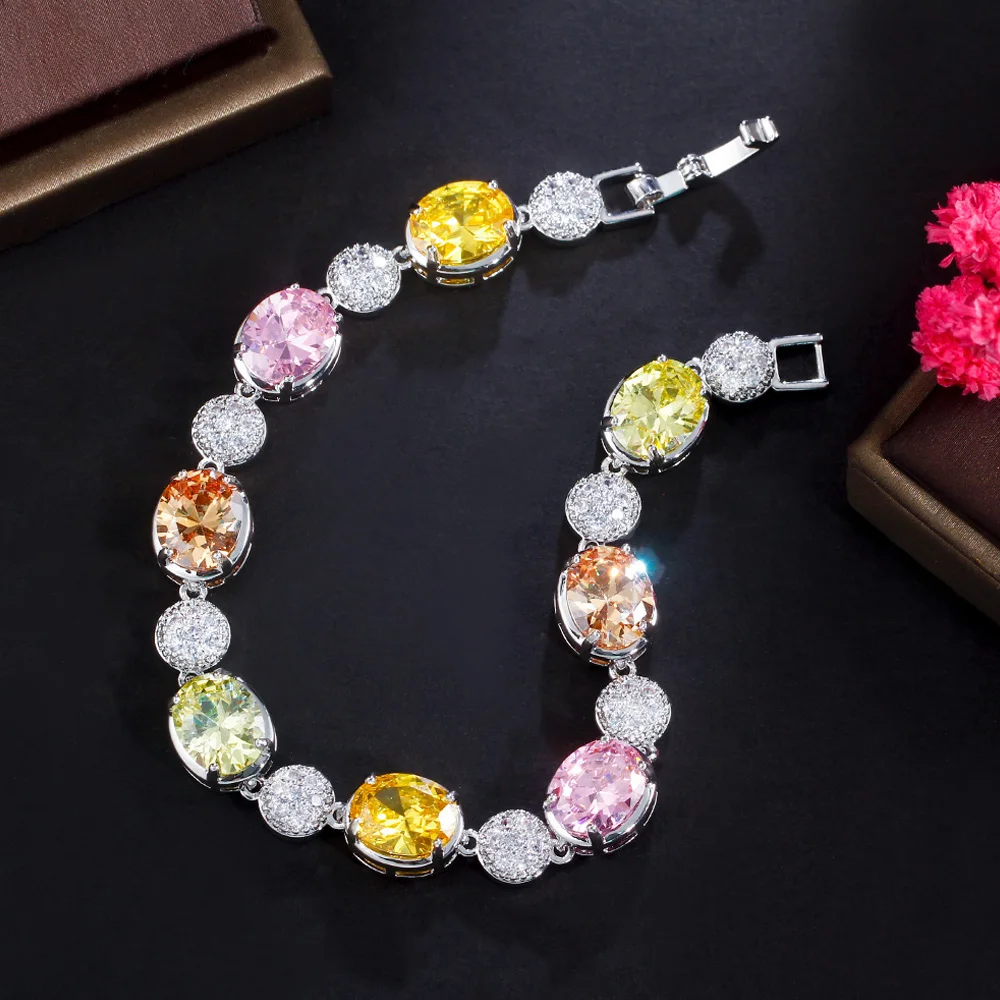 ThreeGraces Luxury Multicolor Cubic Zirconia White Gold Color Big Round CZ Link Chain Bracelet for Women Bridal Jewelry BR203
ThreeGraces Luxury Multicolor Cubic Zirconia White Gold Color Big Round CZ Link Chain Bracelet for Women Bridal Jewelry BR203