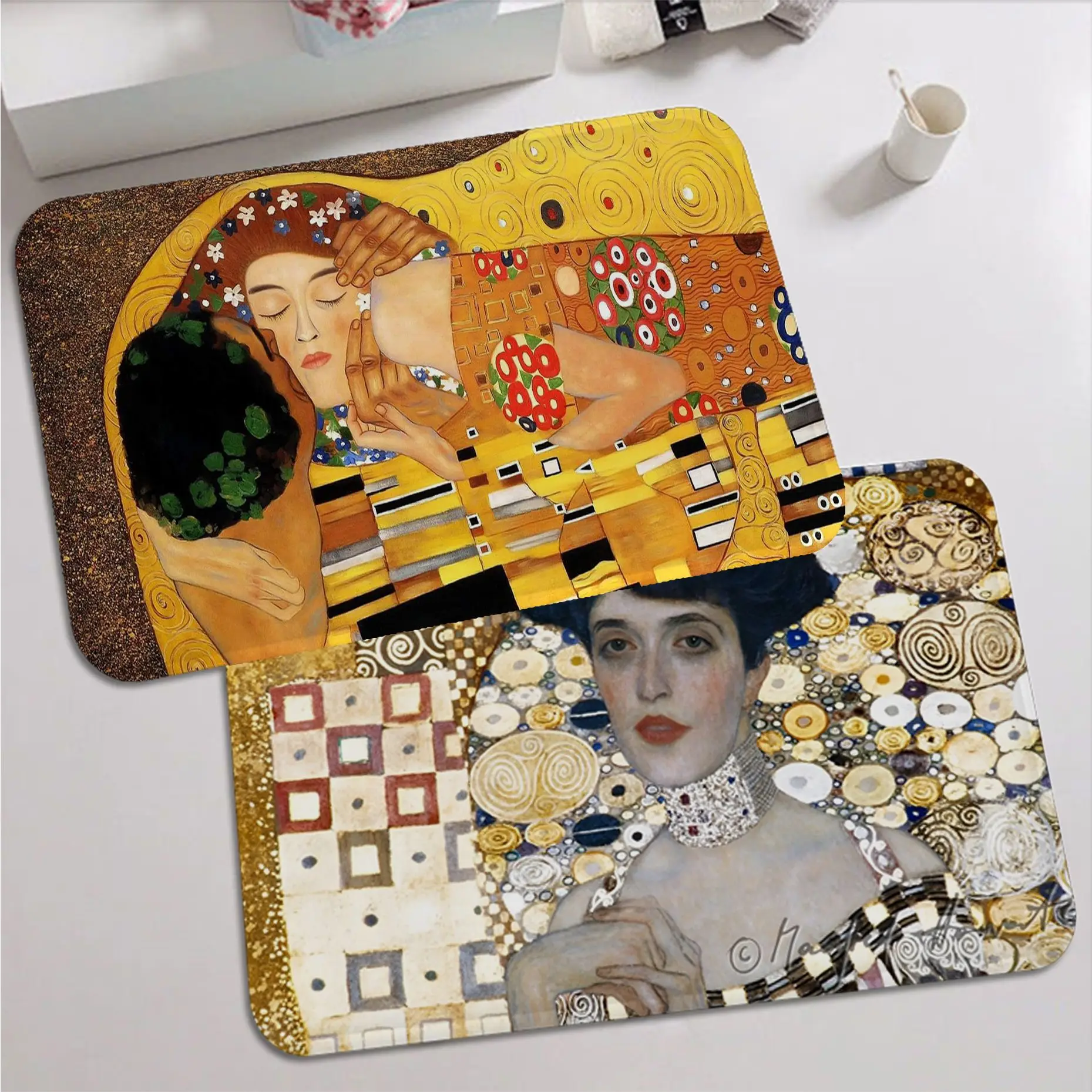 Gustav Klimt The Kiss Bath Mat Nordic Style Bedroom Living Room Doormat Home Balcony Anti-Slip Welcome Doormat
Gustav Klimt The Kiss Bath Mat Nordic Style Bedroom Living Room Doormat Home Balcony Anti-Slip Welcome Doormat