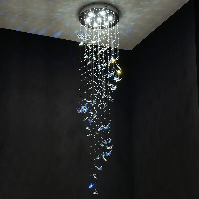 Modern Simple Crystal Butterfly Pendant Lamp Decor Indoor Hall Staircase Villa Luxurious Hanginglamp Interior Decoration Fixture
Modern Simple Crystal Butterfly Pendant Lamp Decor Indoor Hall Staircase Villa Luxurious Hanginglamp Interior Decoration Fixture