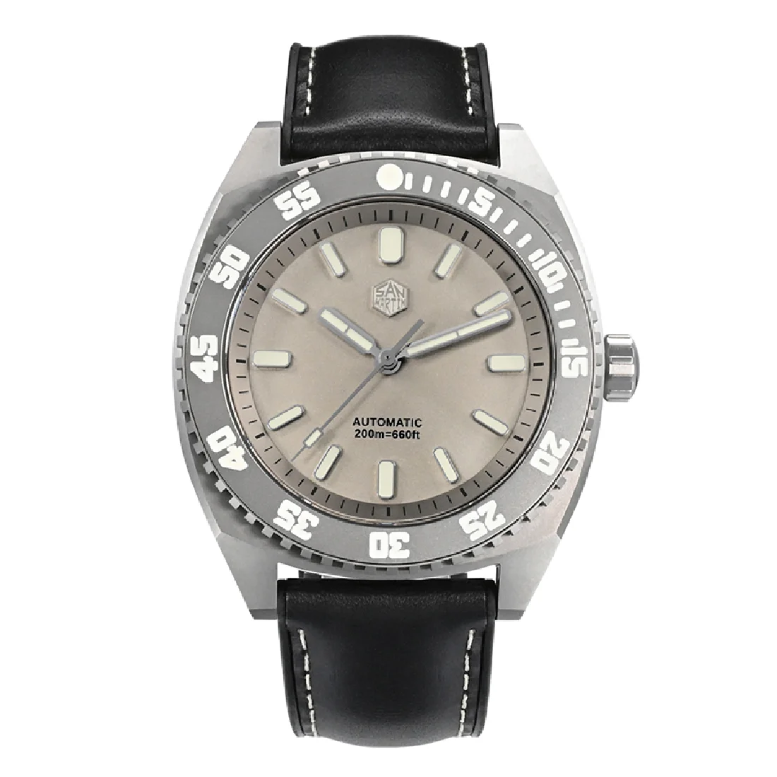 San Martin Men Automatic Watch 43MM Titanium Mechanical Wristwatch Military Sapphire Diver 20ATM Waterproof BGW9 Luminous ST2100
San Martin Men Automatic Watch 43MM Titanium Mechanical Wristwatch Military Sapphire Diver 20ATM Waterproof BGW9 Luminous ST2100