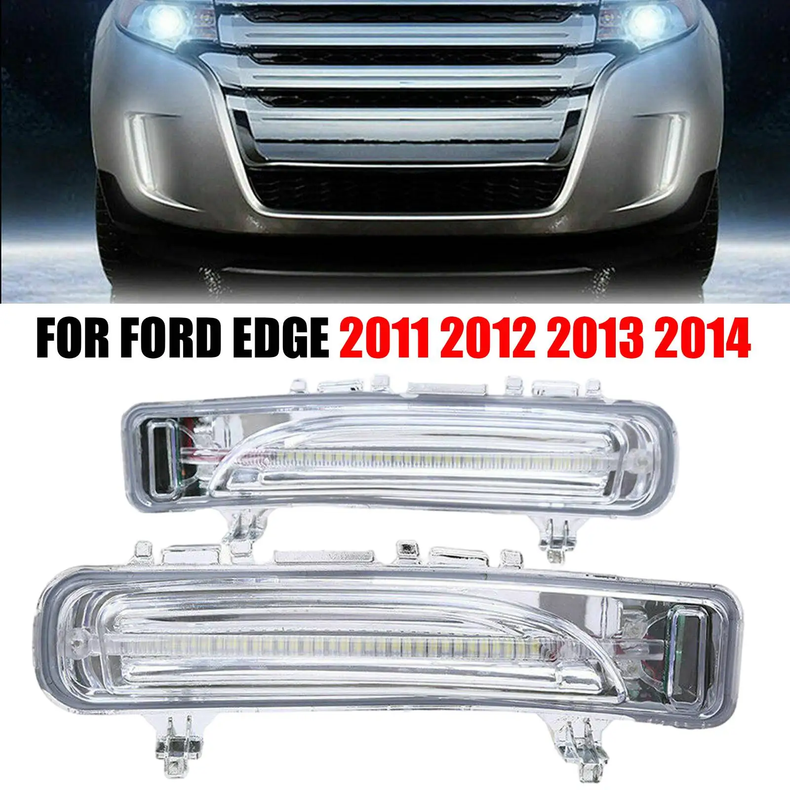 Пара передних дневных противотуманных фонарей для Ford Edge 2011 2012 2013 2014
Пара передних дневных противотуманных фонарей для Ford Edge 2011 2012 2013 2014
