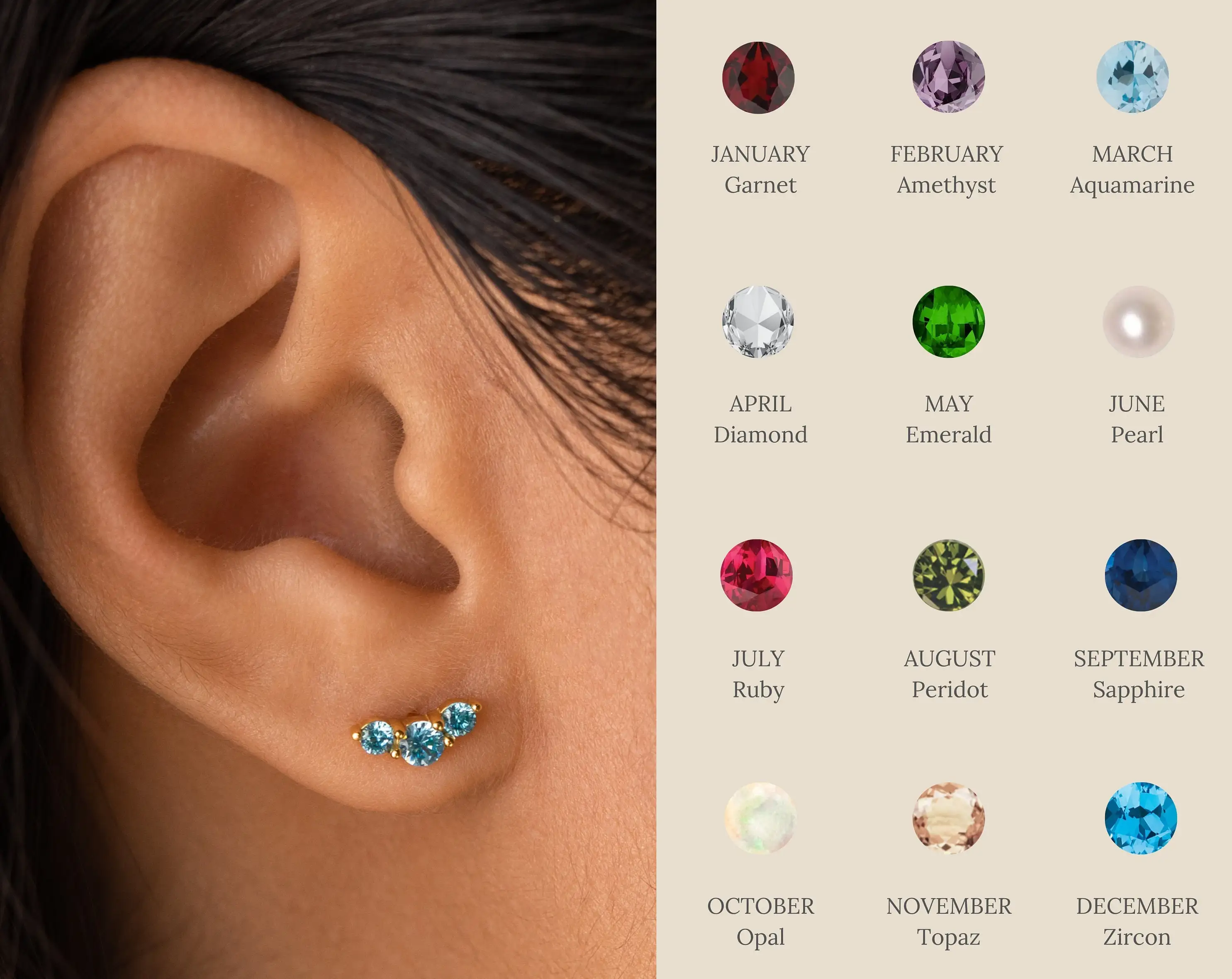 Bella Birthstone Studs•Everyday Stacking Earrings with Custom Birthstone•Minimalist Crystal Jewelry•Birthday Gift For Women
Bella Birthstone Studs•Everyday Stacking Earrings with Custom Birthstone•Minimalist Crystal Jewelry•Birthday Gift For Women