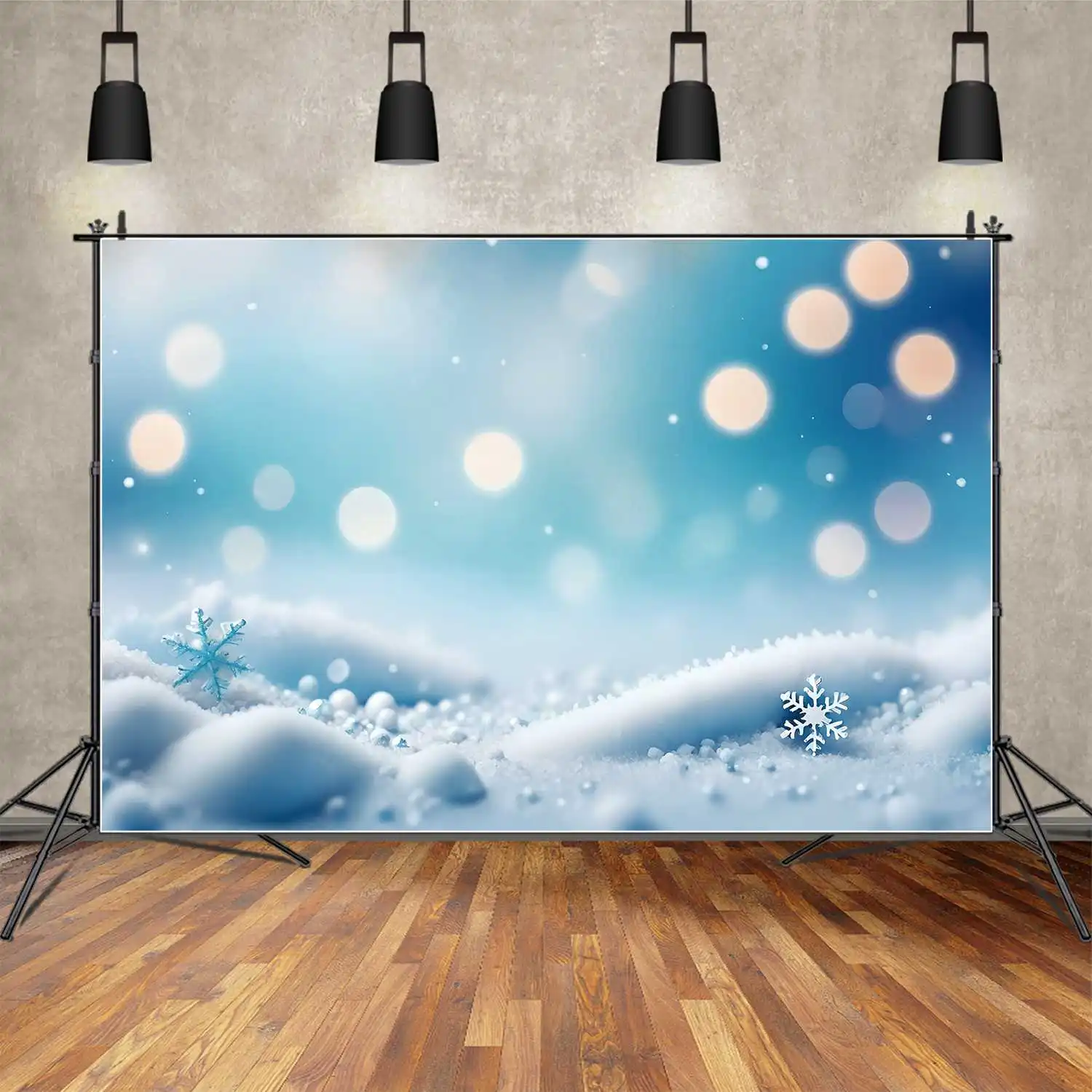 MOON.QG Backdrop Christmas Winter Snowflake Decorations Background Blue Bokeh Party Snow Floor Photo Studio Photography Supplies
MOON.QG Backdrop Christmas Winter Snowflake Decorations Background Blue Bokeh Party Snow Floor Photo Studio Photography Supplies
