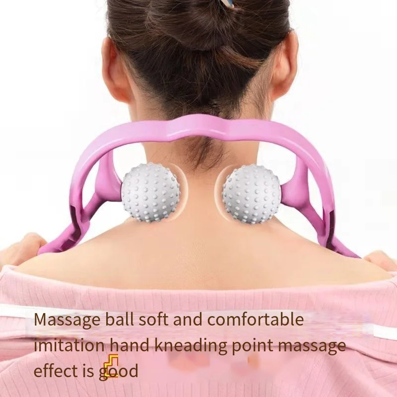 

Cervical Spine Massager Massage Cervical Spine Shoulder Neck Roller Clip Neck Manual Kneading Household Hand-held Artifact