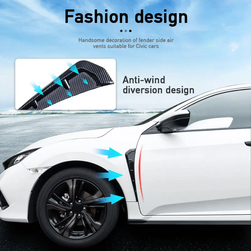 Car Side Fender Vent Cover Fender Decoration Side Wing Air Vent Hood Intake Fender Cover Trim Car Styling Fits for Honda Civic
Car Side Fender Vent Cover Fender Decoration Side Wing Air Vent Hood Intake Fender Cover Trim Car Styling Fits for Honda Civic