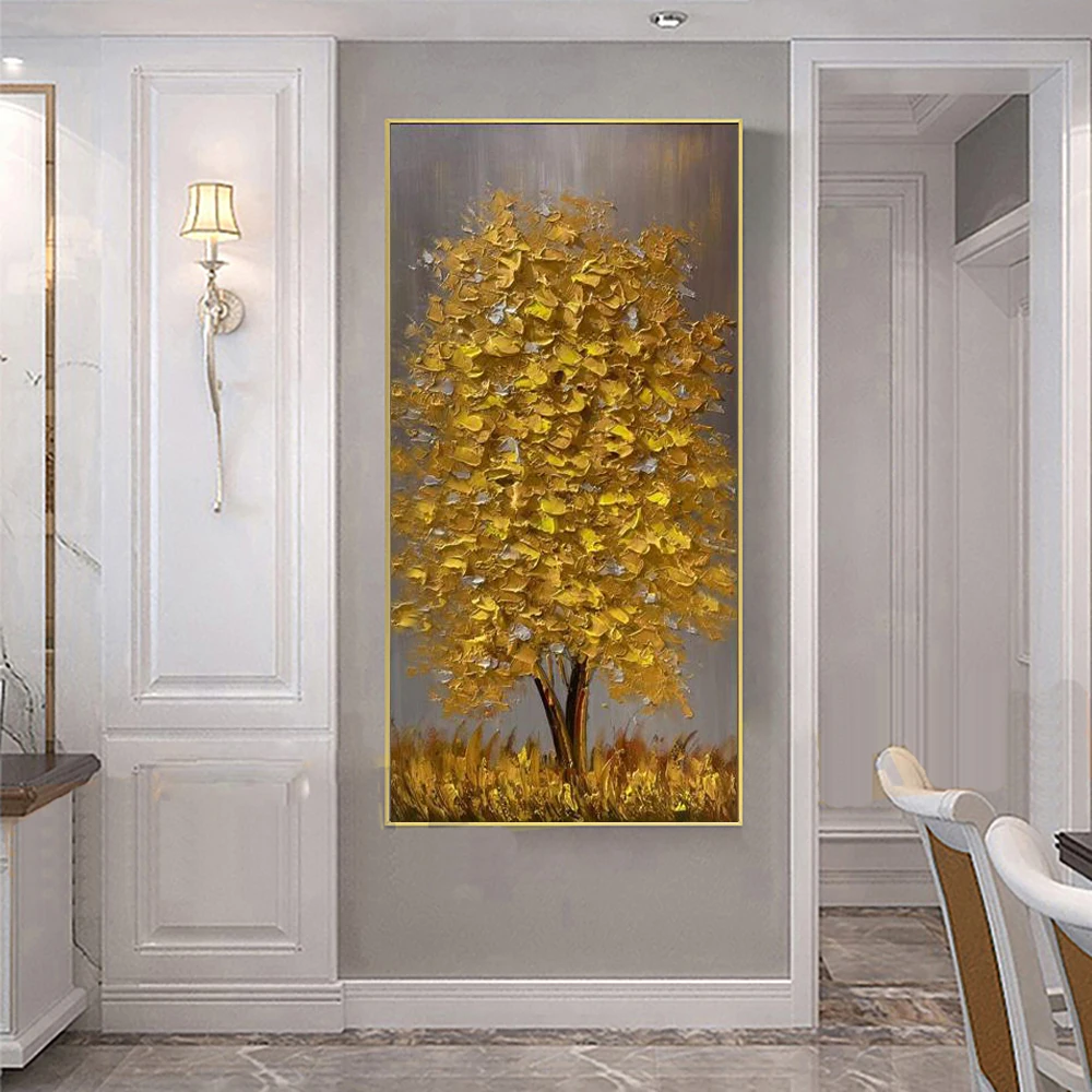 Large Wall Art Handmade Abstract Oil Painting On Canvas Golden Tree Thick Texture Oil Painting For Home Living Room Hotel Decor
Large Wall Art Handmade Abstract Oil Painting On Canvas Golden Tree Thick Texture Oil Painting For Home Living Room Hotel Decor