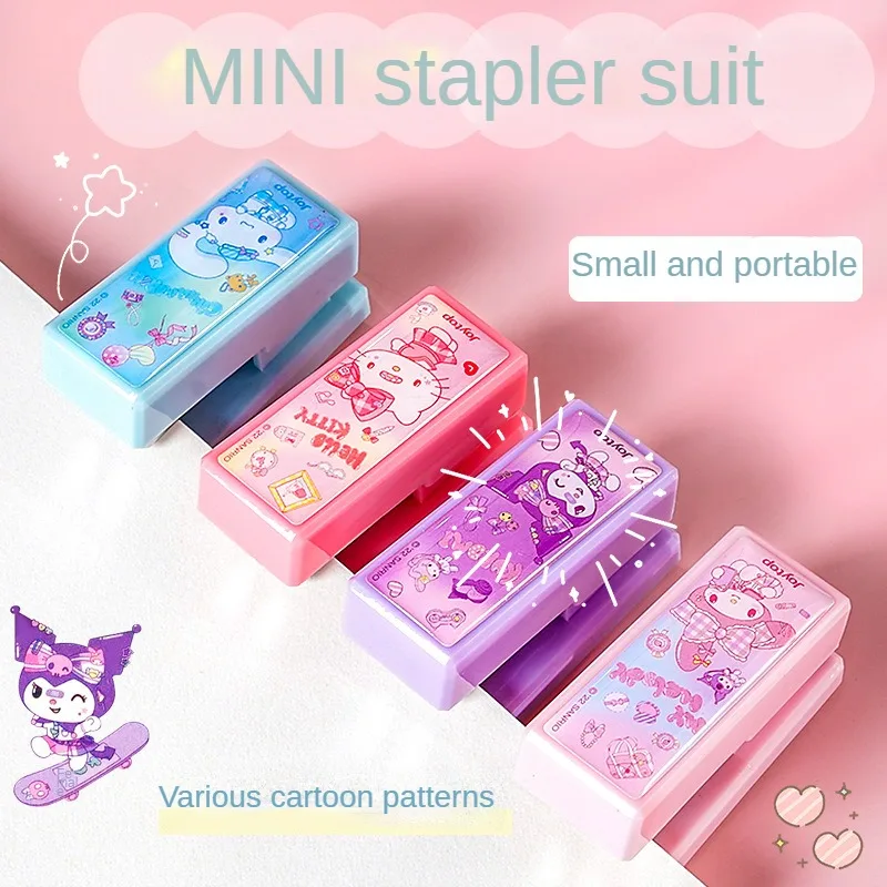 Sanrio Kuromi Melody Cinnamoroll Mini Stapler Set with Staples Kawaii Paper Binder Stationery Office Binding Tools School Supply
Sanrio Kuromi Melody Cinnamoroll Mini Stapler Set with Staples Kawaii Paper Binder Stationery Office Binding Tools School Supply