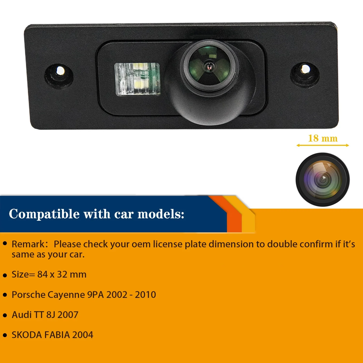 HD 1280*720P Rear View Reversing Backup Camera for SKODA FABIA 2004, Night Vision Plate Light License Parking Camera
HD 1280*720P Rear View Reversing Backup Camera for SKODA FABIA 2004, Night Vision Plate Light License Parking Camera