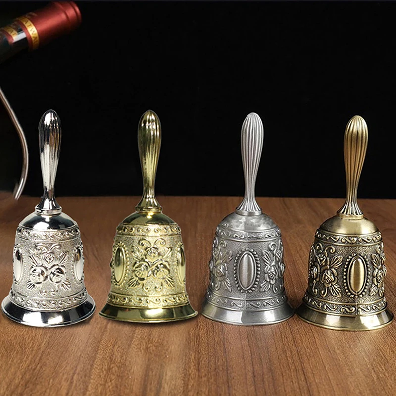 Hand Call Bell Gold Silver Bells for Craft Wedding Decoration Alarm School Church Classroom Bar Hotel Multi-Purpose Vintage Bell
Hand Call Bell Gold Silver Bells for Craft Wedding Decoration Alarm School Church Classroom Bar Hotel Multi-Purpose Vintage Bell