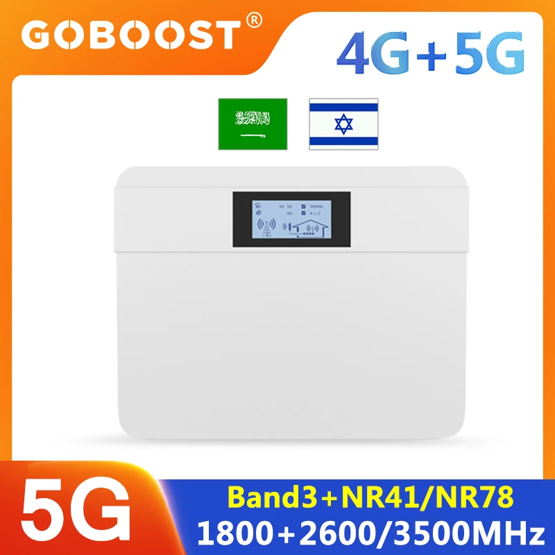 

GOBOOST 4G 5G Signal Booster 3500MHz Cellular Amplifier Band3 N41 N42 TDD 2500 TDD 3500 Antenna Global Dual Band Repeater