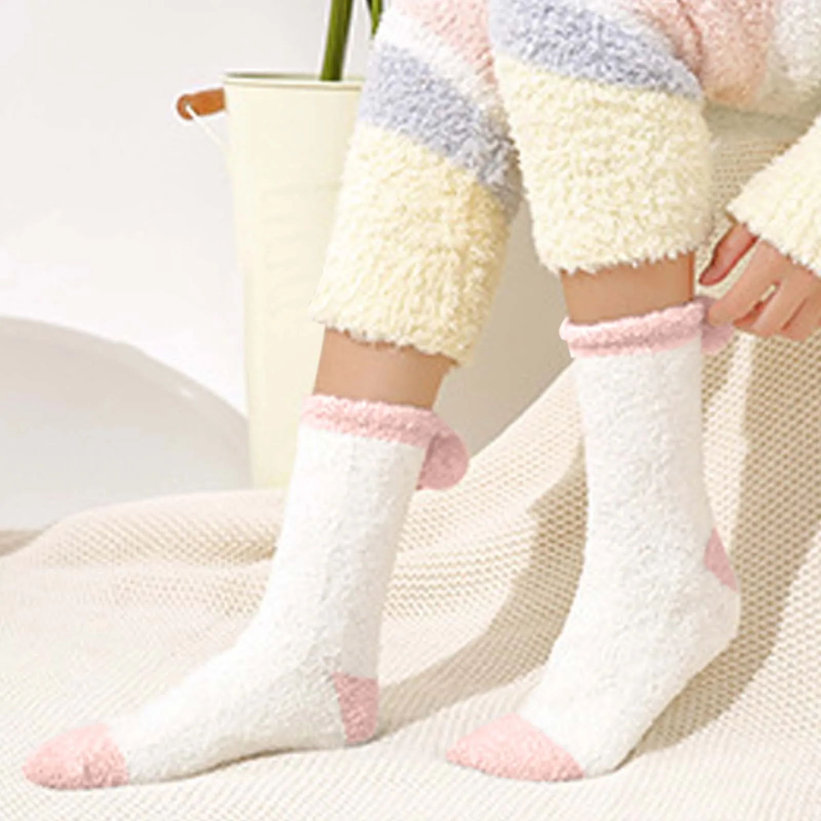 Pink Floor Socks Women'S Winter Soft Warm Fuzzy Sock Slipper Sleeping Socks Elastic Non-Slip Sleeping Hosiery Warm Footwear
Pink Floor Socks Women'S Winter Soft Warm Fuzzy Sock Slipper Sleeping Socks Elastic Non-Slip Sleeping Hosiery Warm Footwear