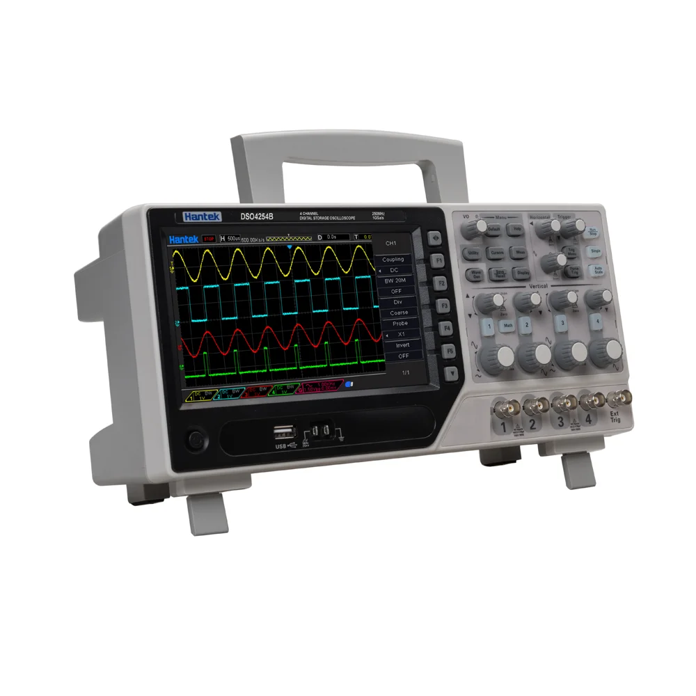 Hantek DSO4204B 200MHz 4 Channel Portable Osciloscopio Digital Storage Teaching Oscilloscope with DVM Function
Hantek DSO4204B 200MHz 4 Channel Portable Osciloscopio Digital Storage Teaching Oscilloscope with DVM Function