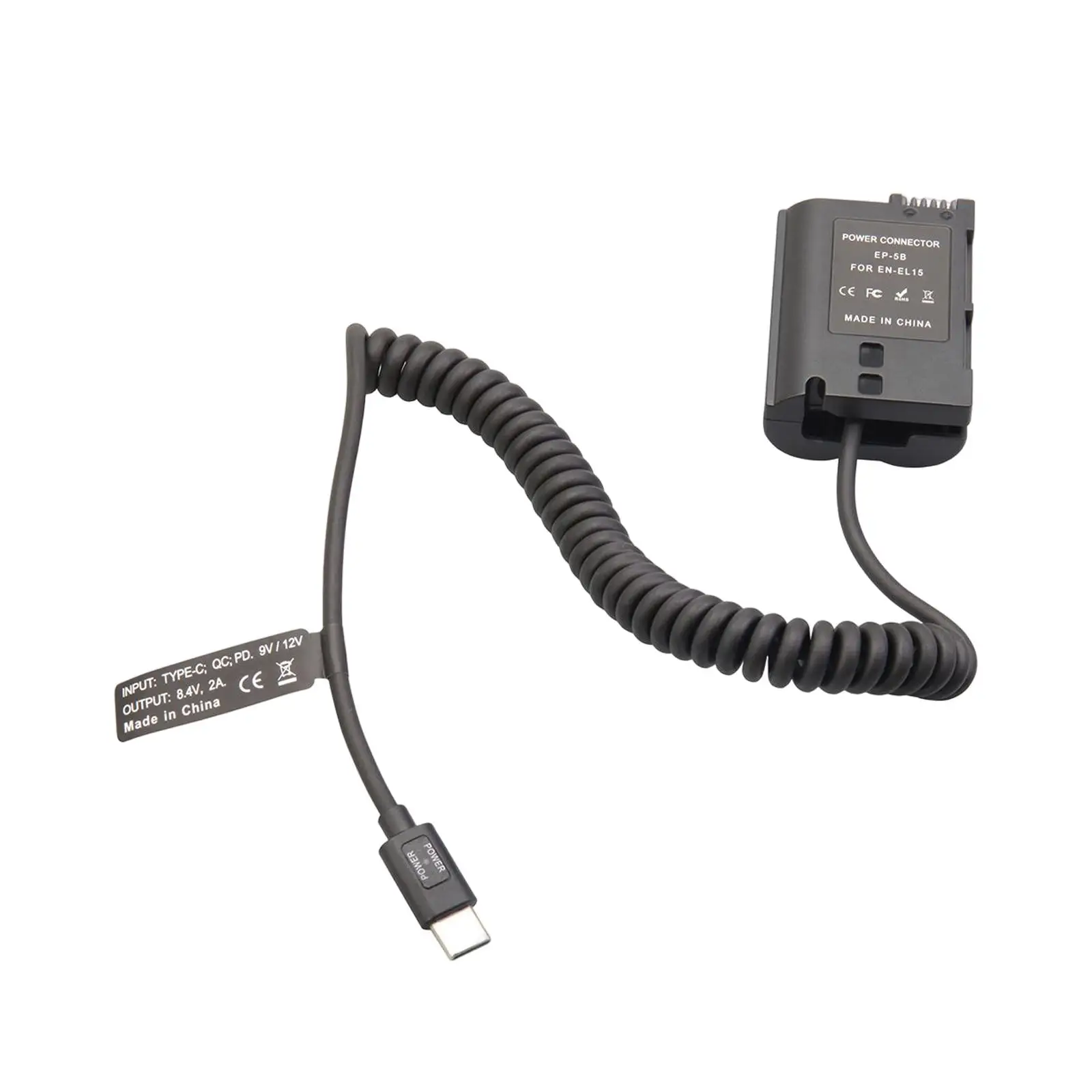 С пружинным кабелем EN El15 для аксессуаров Z6 D850 
С пружинным кабелем EN El15 для аксессуаров Z6 D850