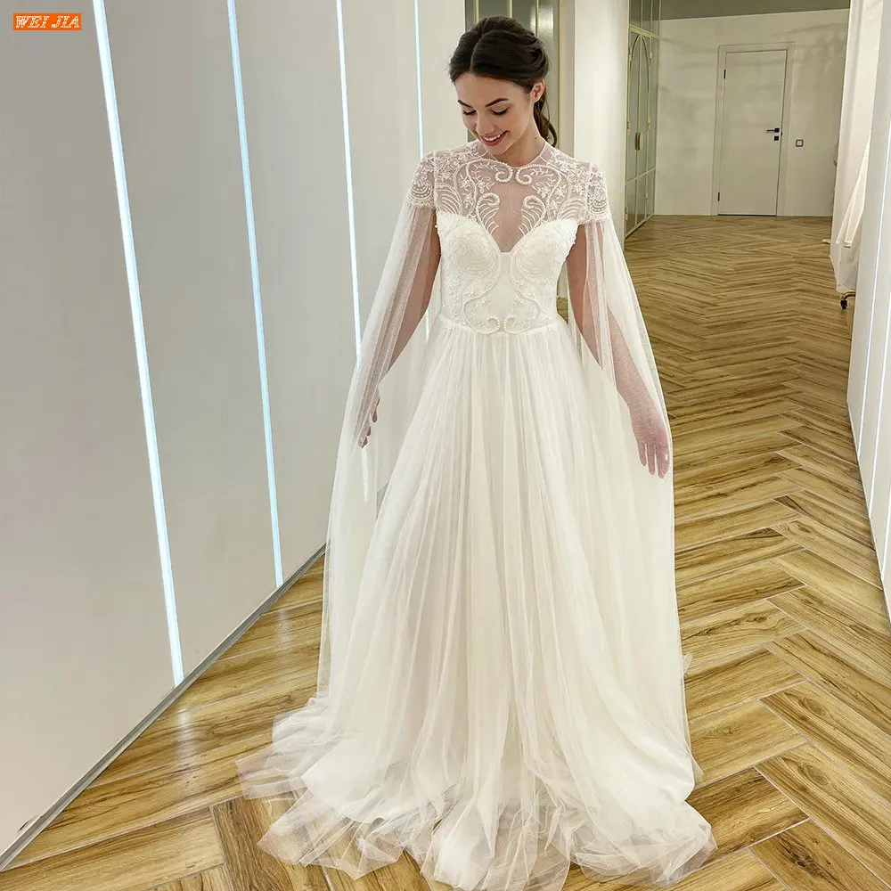 Elegant Shawl Sleeveless Lace Beaded Wedding Dress свадебное платье O Neck Tulle Sweep Train Bridal Gown Vestidos De Novia
Elegant Shawl Sleeveless Lace Beaded Wedding Dress свадебное платье O Neck Tulle Sweep Train Bridal Gown Vestidos De Novia