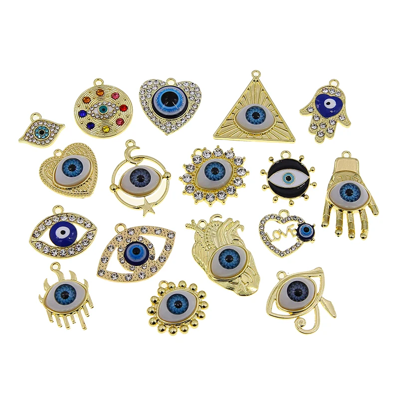 50pcs Various styles of evil eye Pendants Elephant Heart Eye Shape Evil Eye Enamel DIY Necklace Key Chain Pendant Accessories
50pcs Various styles of evil eye Pendants Elephant Heart Eye Shape Evil Eye Enamel DIY Necklace Key Chain Pendant Accessories