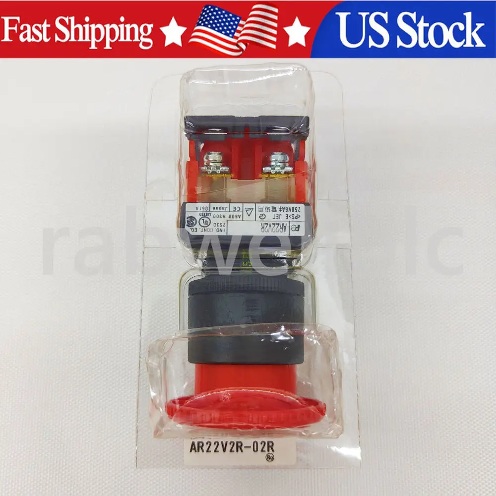 AR22V2R-02R 1PCS FUJI Mushroom Head Emergency Stop Button AR22V2R-02R NEW Sealed
AR22V2R-02R 1PCS FUJI Mushroom Head Emergency Stop Button AR22V2R-02R NEW Sealed