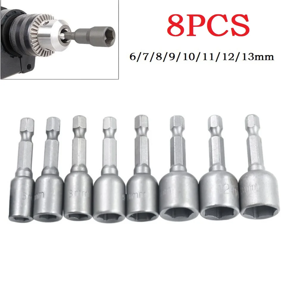 8pcs Magnetic Nut Driver 6-13mm 1/4inch Shank Socket Adapter Hex Drill Bit Torque Wrench For Power Drills Drivers
8pcs Magnetic Nut Driver 6-13mm 1/4inch Shank Socket Adapter Hex Drill Bit Torque Wrench For Power Drills Drivers