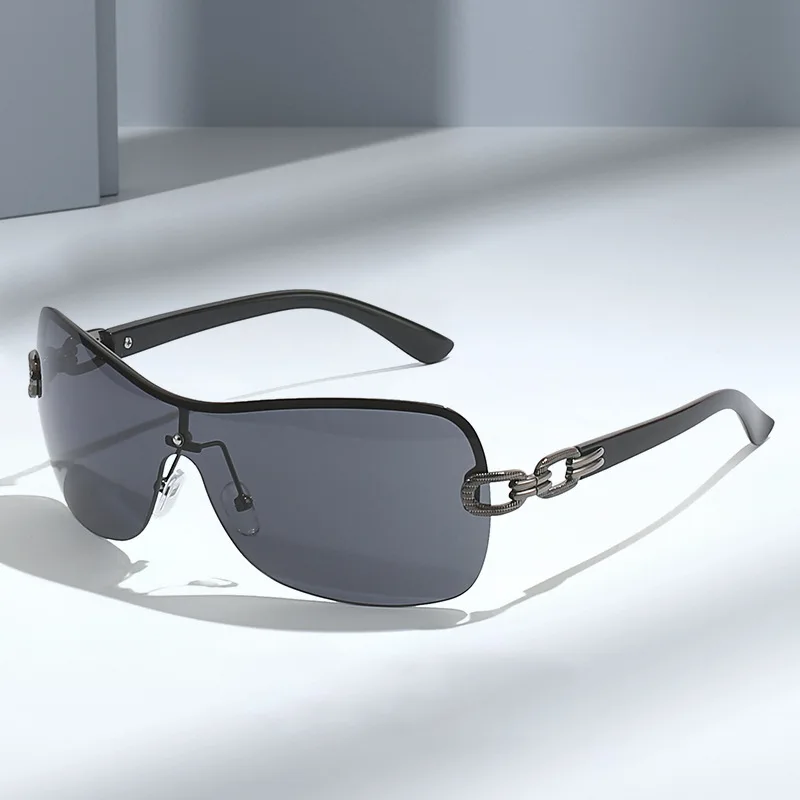 New Fashion Big Frame Punk One Piece Rimless Sunglasses Y2K Goggles Women Brand Design Luxury Oversized Wrap Around Sun Glasses
New Fashion Big Frame Punk One Piece Rimless Sunglasses Y2K Goggles Women Brand Design Luxury Oversized Wrap Around Sun Glasses
