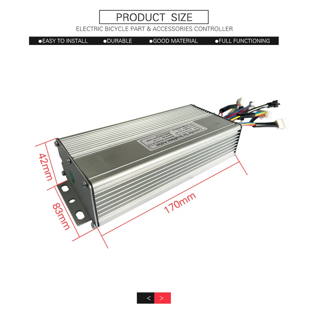 KT Controller Controller 1 Pcs 1500W 170*83*42mm Aluminum+Plastic Brushless KT-35A Sinewave Durable Bicycle Ebike
KT Controller Controller 1 Pcs 1500W 170*83*42mm Aluminum+Plastic Brushless KT-35A Sinewave Durable Bicycle Ebike