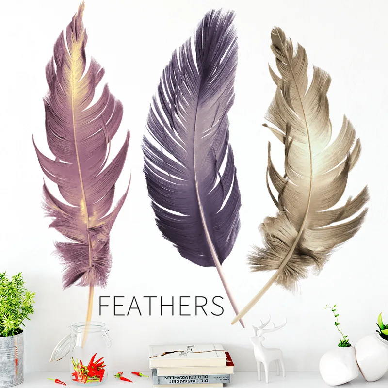 New color feather background wall stickers living room bedroom decoration self-adhesive painting
New color feather background wall stickers living room bedroom decoration self-adhesive painting