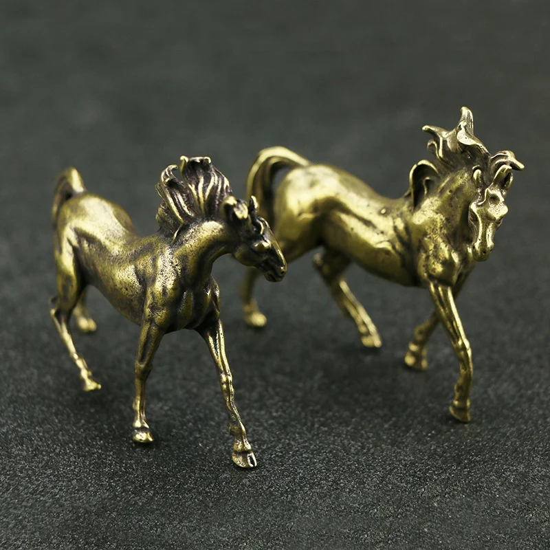 Antique Copper 1 Pair Horse Miniatures Figurines Ornaments Solid Brass Animal Steed Statue Desk Decorations Home Decor
Antique Copper 1 Pair Horse Miniatures Figurines Ornaments Solid Brass Animal Steed Statue Desk Decorations Home Decor