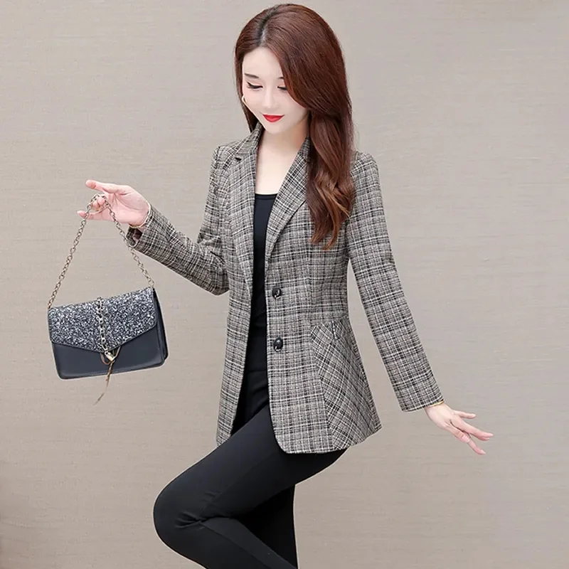 Houndstooth Plaid Suit Jacket Female 2023 Spring and Autumn British Fashion Joker Slim This Year's Popular Plaid Blazer Woman
Houndstooth Plaid Suit Jacket Female 2023 Spring and Autumn British Fashion Joker Slim This Year's Popular Plaid Blazer Woman