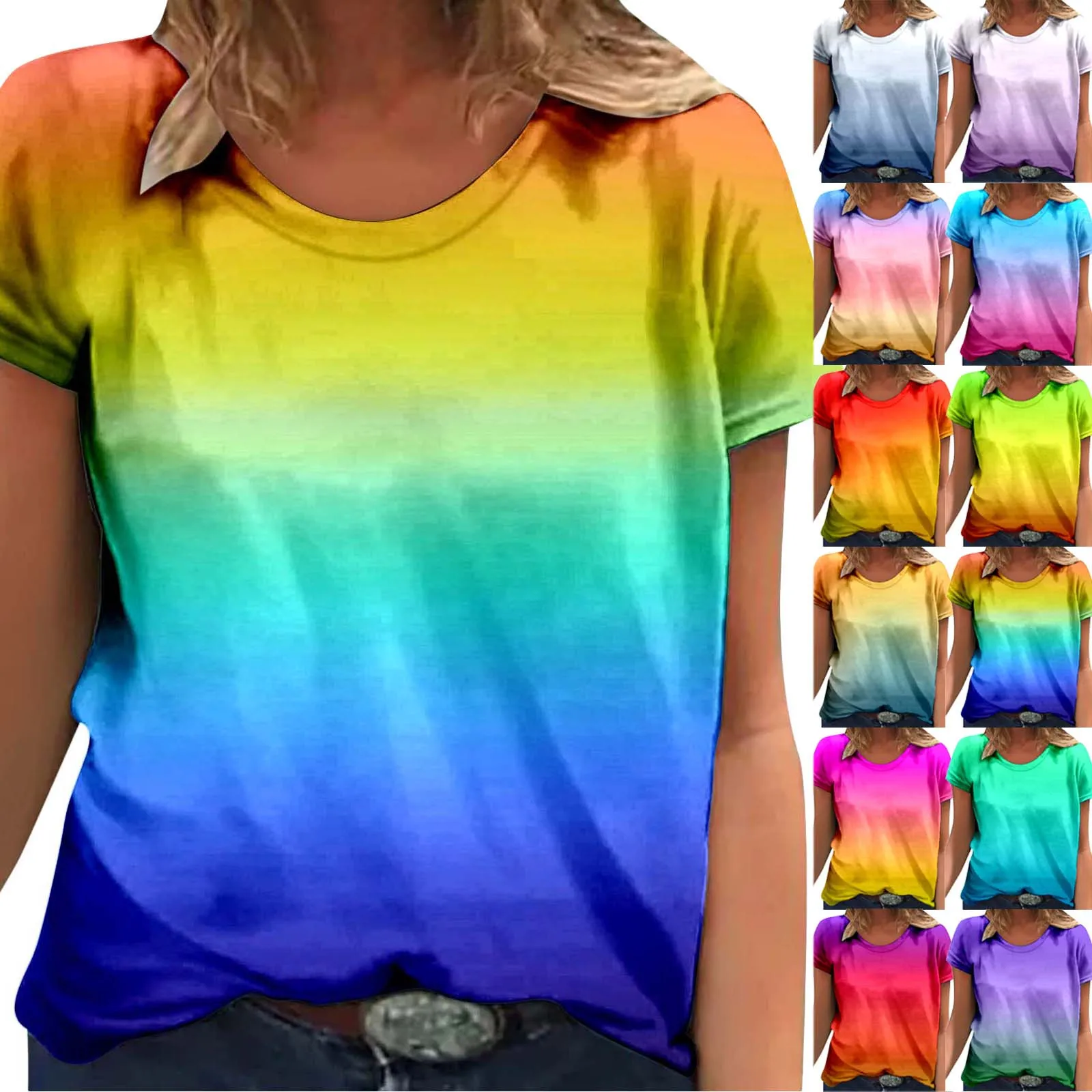 Black Cotton Shirts Women Women Summer Casual Round Neck Gradient Print Short Sleeve T Women Tops Summer Large Gold Ringer Tee
Black Cotton Shirts Women Women Summer Casual Round Neck Gradient Print Short Sleeve T Women Tops Summer Large Gold Ringer Tee