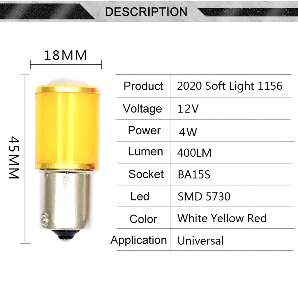 Newest 1156 P21w Car Led Brake Lights Canbus Soft Lighting Turn Signal Lamp Bulb High Bright Auto BA15S S25 Red Yellow White 12V
Newest 1156 P21w Car Led Brake Lights Canbus Soft Lighting Turn Signal Lamp Bulb High Bright Auto BA15S S25 Red Yellow White 12V