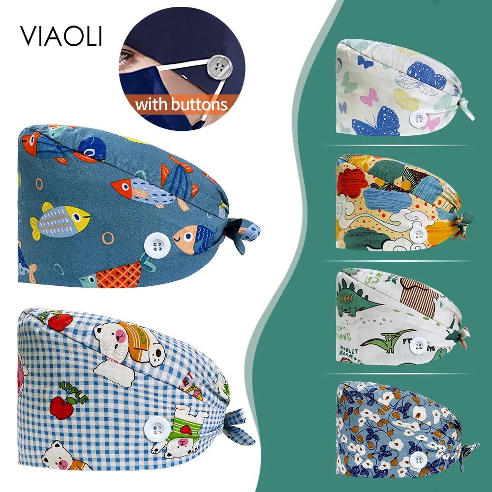 Unisex Dentistry Scrubs Cap Cotton Adjustable Nursing Hat with Protect Hair Anime Print Head Scarf Women Surgical Caps Wholesale
Unisex Dentistry Scrubs Cap Cotton Adjustable Nursing Hat with Protect Hair Anime Print Head Scarf Women Surgical Caps Wholesale