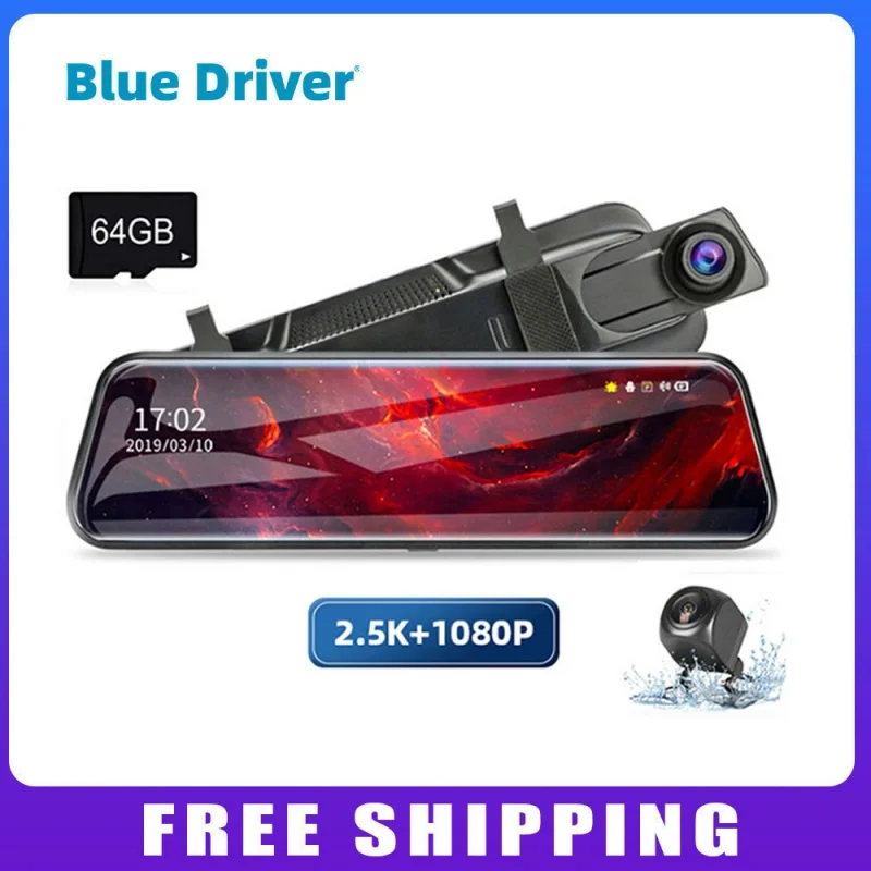 10 inches 2.5K Car Driving Recorder DVR Touch Screen Stream Media Dual Lens Video Rearview mirror Dash cam Front and Rear camera
10 inches 2.5K Car Driving Recorder DVR Touch Screen Stream Media Dual Lens Video Rearview mirror Dash cam Front and Rear camera
