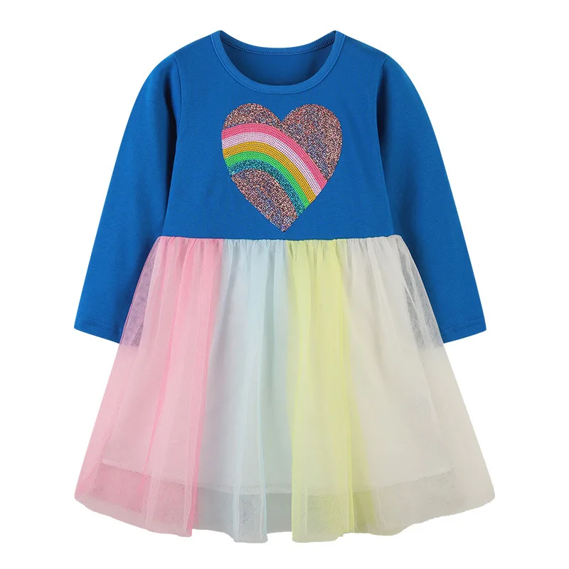 Rainbow Long Sleeve Girls Contrasting colors Dresses Birthday Spring and Autumn Gauze Lace Rainbow Love Kid Dress for Girl Cloth
Rainbow Long Sleeve Girls Contrasting colors Dresses Birthday Spring and Autumn Gauze Lace Rainbow Love Kid Dress for Girl Cloth