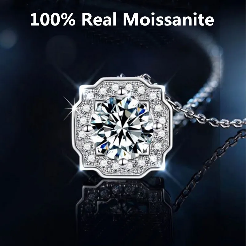 14k White Gold Plated Lab Grown Diamond Pendant Necklace 1 Carat VVS1 Moissanite Sterling Silver Necklace Women Wedding Jewelry
14k White Gold Plated Lab Grown Diamond Pendant Necklace 1 Carat VVS1 Moissanite Sterling Silver Necklace Women Wedding Jewelry