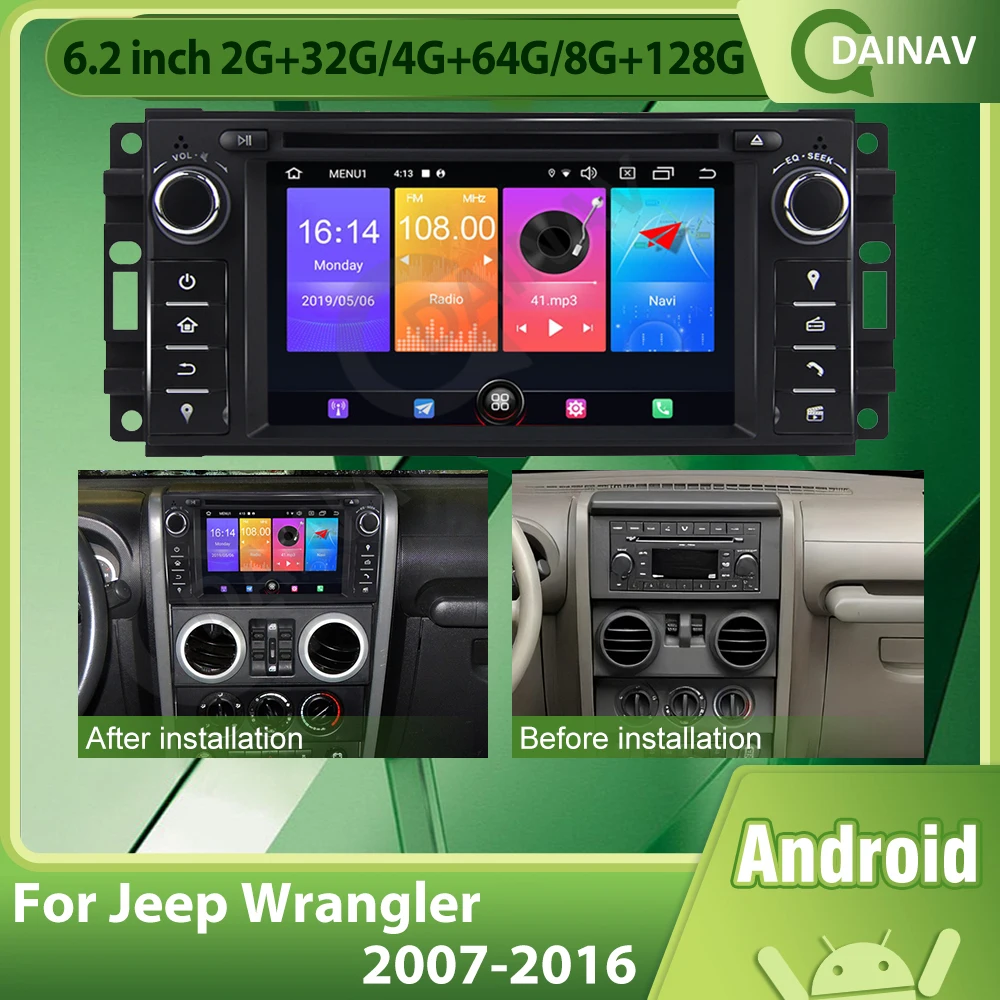 Автомобильный радиоприемник на Android для Jeep Wrangler 2007-2016, GPS-навигация, DVD, мультимедиа, автомобильное стерео, 2 Din, беспроводной, Carplay, сенсорный экран
Автомобильный радиоприемник на Android для Jeep Wrangler 2007-2016, GPS-навигация, DVD, мультимедиа, автомобильное стерео, 2 Din, беспроводной, Carplay, сенсорный экран