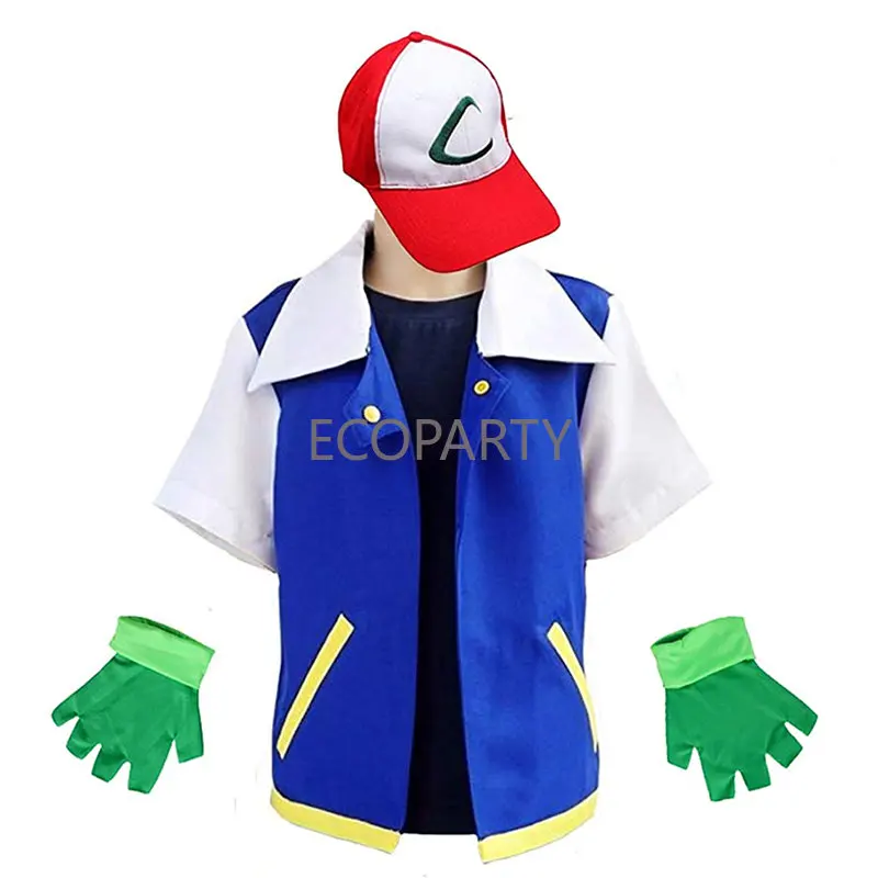 Men Anime Blue Jacket Costume Boys Girls Ash Ketchum Cosplay for Halloween Party Women Trainer Cap and Gloves Set 20
Men Anime Blue Jacket Costume Boys Girls Ash Ketchum Cosplay for Halloween Party Women Trainer Cap and Gloves Set 20