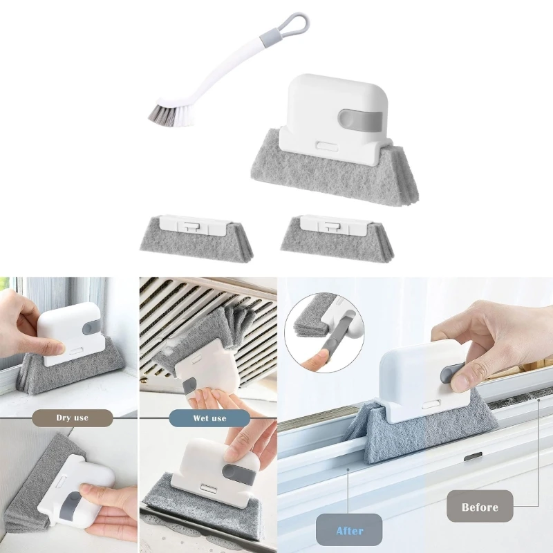 Multi-purpose Window Cleaning Brush Set Window Frame Door Cleaning Tools Handheld Crevice Track Cleaning
Multi-purpose Window Cleaning Brush Set Window Frame Door Cleaning Tools Handheld Crevice Track Cleaning