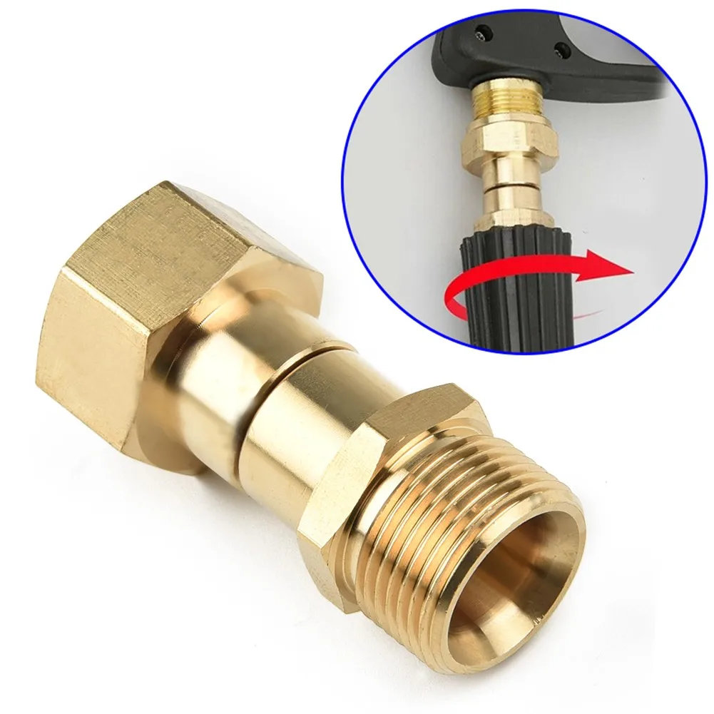 Brass High Pressure Washer Swivel Joint Connector Hose Fitting M22 14mm Thread 360Degree Rotation Hose Sprayer Connectors new
Brass High Pressure Washer Swivel Joint Connector Hose Fitting M22 14mm Thread 360Degree Rotation Hose Sprayer Connectors new