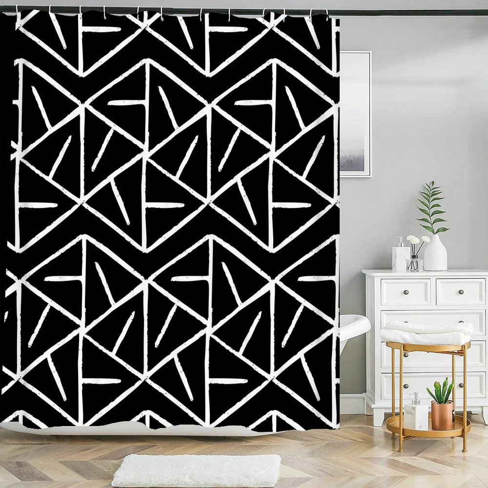 Shower Curtains Modern Style Black and White Plaid Waterproof Bathroom Curtain Partition Curtain Mildew Bath Screens With Hook
Shower Curtains Modern Style Black and White Plaid Waterproof Bathroom Curtain Partition Curtain Mildew Bath Screens With Hook