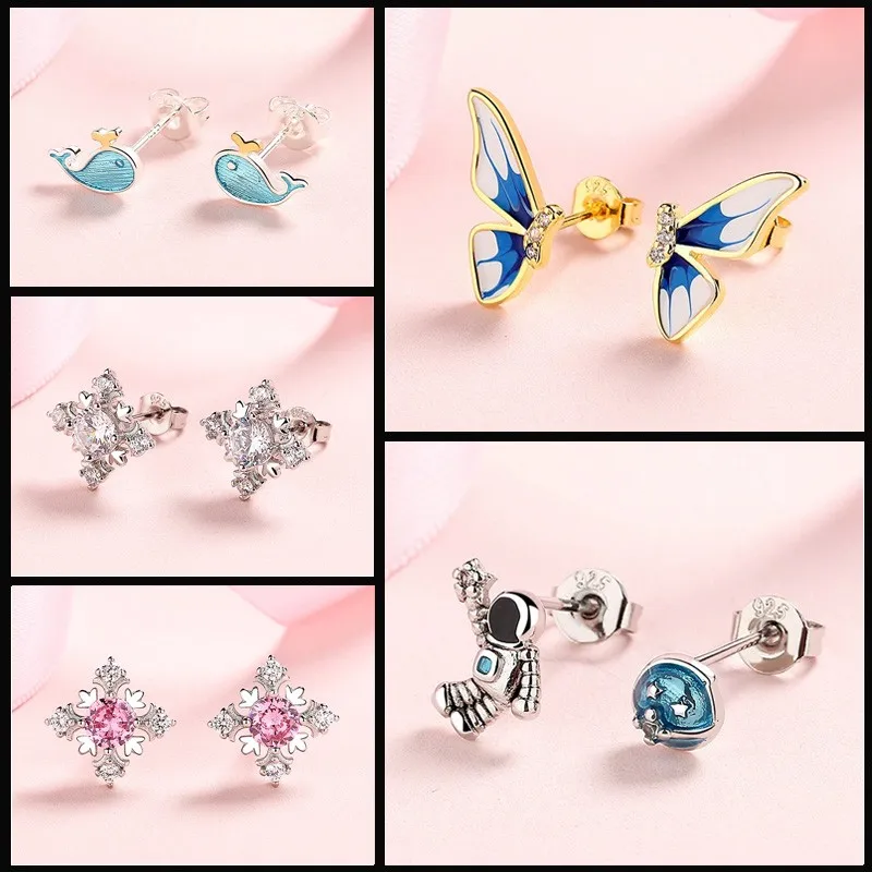 New Hot Creative 925 Sterling Silver Exquisite Snowflake Lovely Butterfly Lady Earrings Wedding Couple Fashion Charm Jewelry
New Hot Creative 925 Sterling Silver Exquisite Snowflake Lovely Butterfly Lady Earrings Wedding Couple Fashion Charm Jewelry